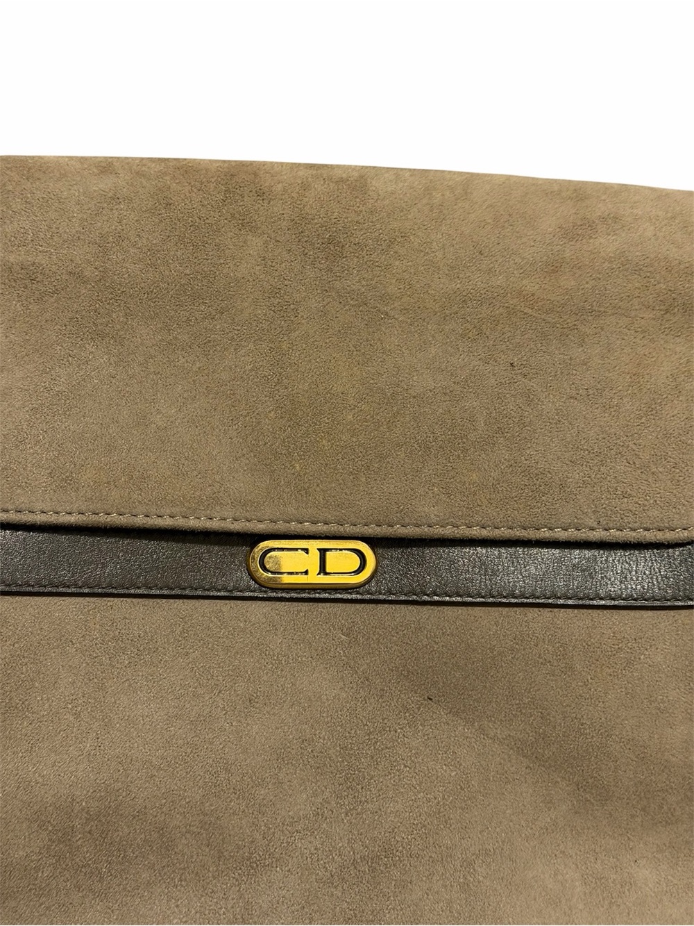 Christian Dior Vintage Suede & Leather Shoulder Bag w/ COA - Picture 6 of 13